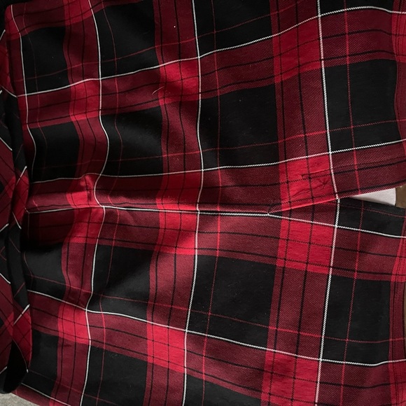Torrid Red and Black Plaid Asymmetrical Pencil Skirt - Picture 3 of 3